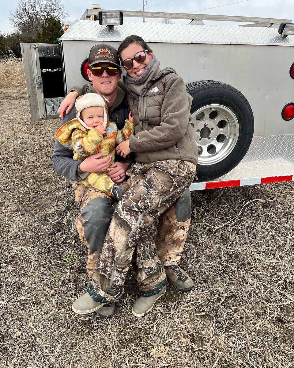 Brian Davis, owner of Red Horizon Outfitter & Kennel, with his family