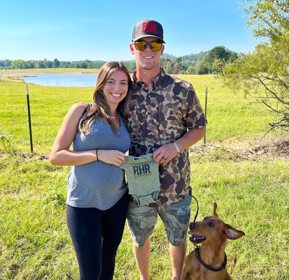 Clients with their Red Horizon retriever