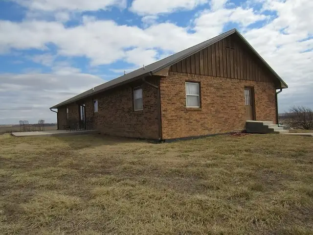 Cloverdale House exterior on the Kansas prairie